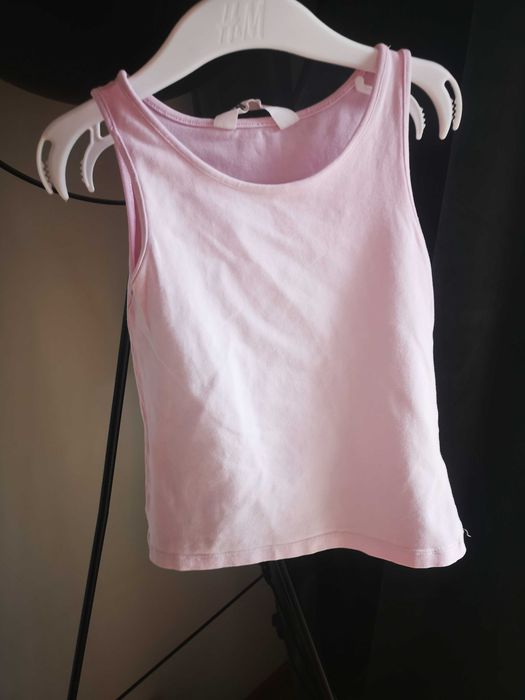 H&M różowy top podkoszulka jasny róż 98/104 cm 2-4 lata