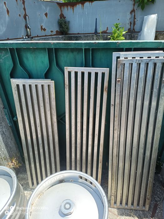 Grelhas tubo inox três medidas 97cm-91cm-83cm