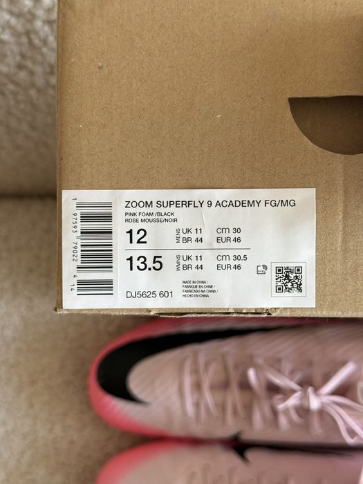 Бутси футбольні кросівки Nike Zoom Superfly 9 Academy FG/MG 46р