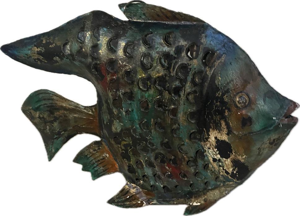 Peixe Metálico Original da Olaria de S. Pedro