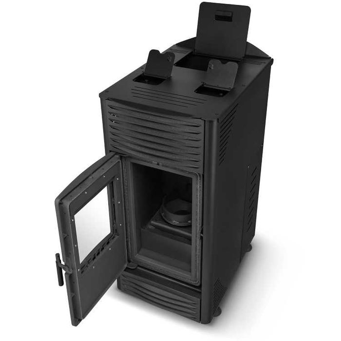 Piec na pellet z płaszczem wodnym Termomont TOBY H 15kW Czarny A++