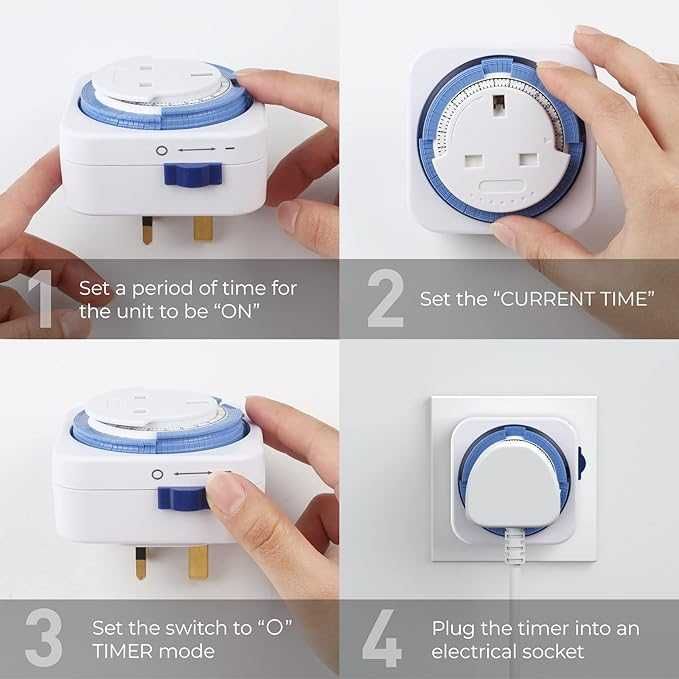 Programator czasowy HBN 24-godzinny 3sztuki