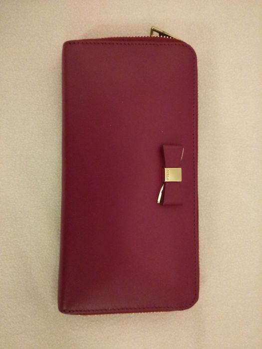 Женский кожаный кошелёк-клатч на молнии Furla original