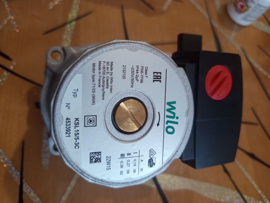 Циркуляціляційний насос WILO KSL 15/5-3c для котла 3 швидкості