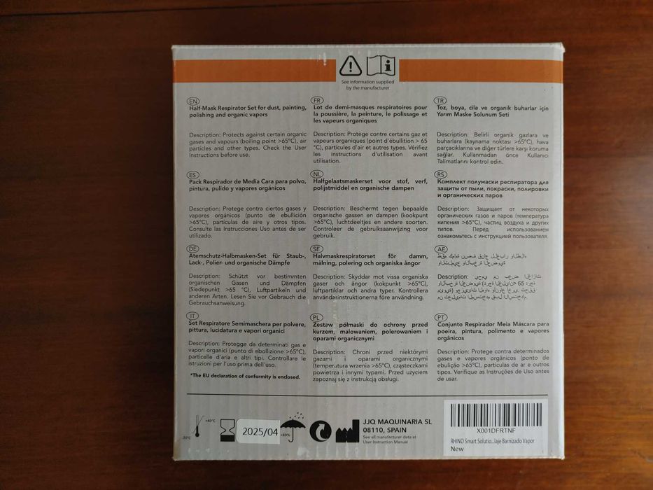 Máscara e óculos de proteção RHINO