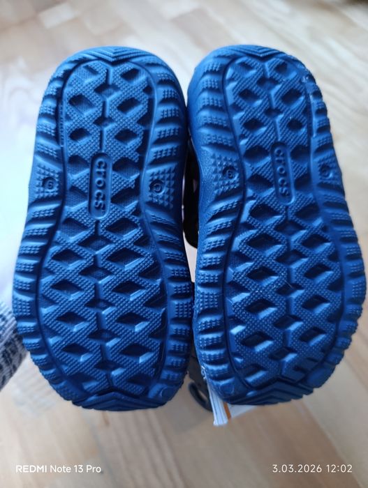 Sandałki crocs unisex 25 26 C9 czerwono granatowe