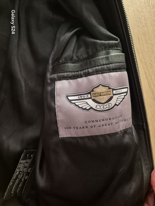 Harley Davidson oryginalna Skórzana kurtka Kolekcjonerska 100 TH Anniversary  roz L
