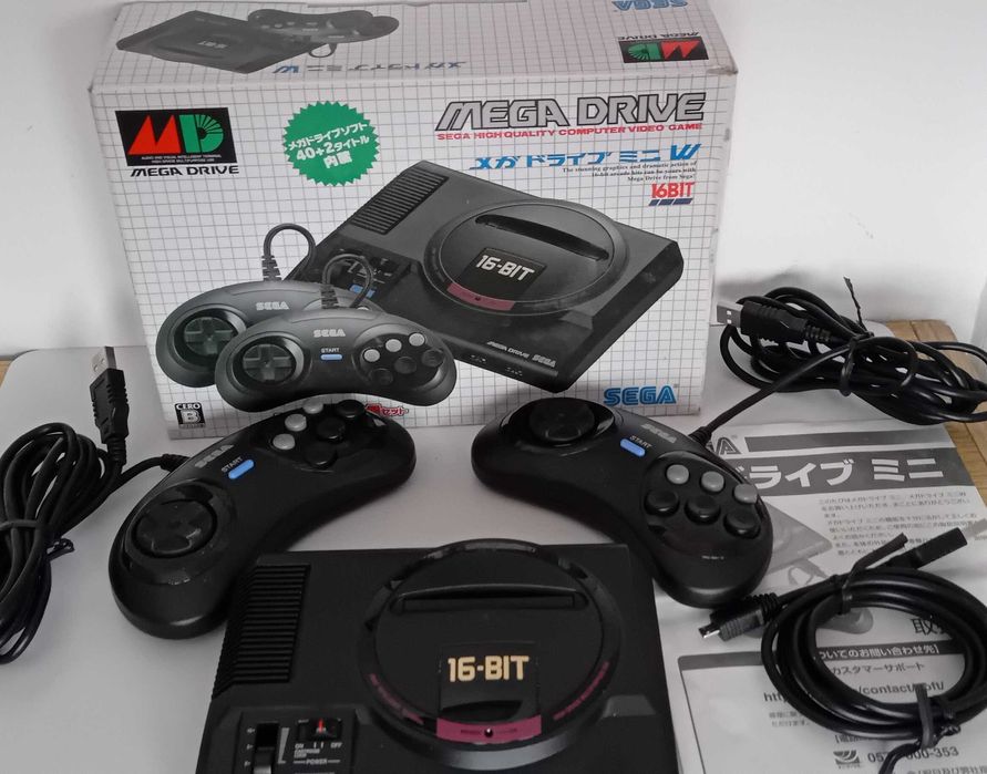 SEGA Mega Drive Mini Konsola 2 kontrolery 40 gier HAA-2523