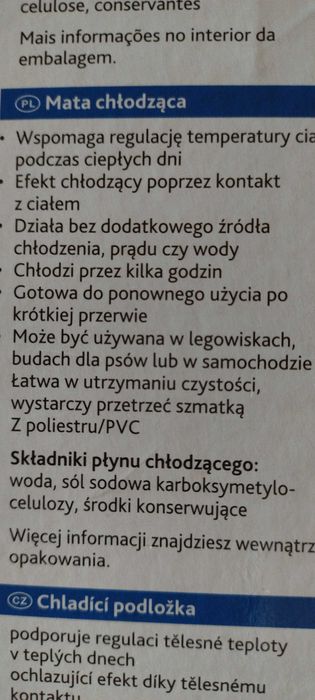 Mata chłodząca dla pieska i kotka.