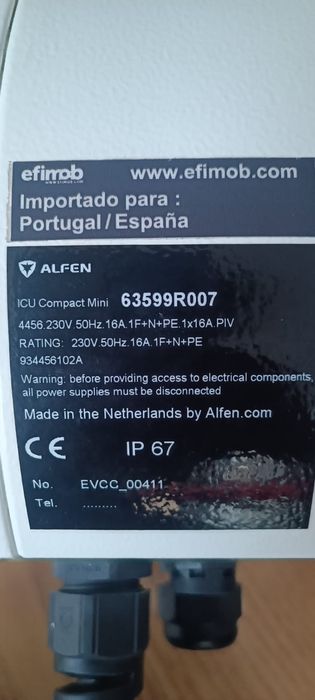Wallbov Carregador monofásico de 3,7 KW (230V /16Amp)