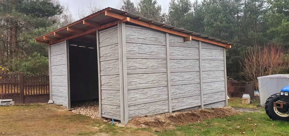 Wiaty i garaże betonowe