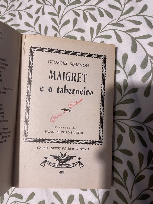 Livro Maigret e o Taberneiro - Georges Simenon