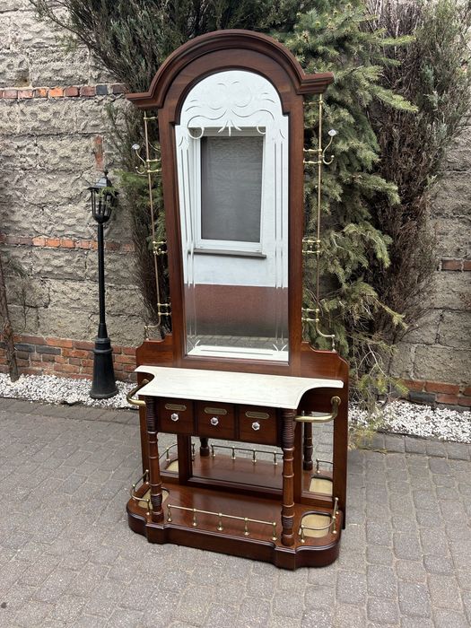 Stylowa Komoda Garderoba Kredens z Lustrem Przedpokój Garderobianka Parasolnik Wieszak Konsola Unikat Po Renowacji