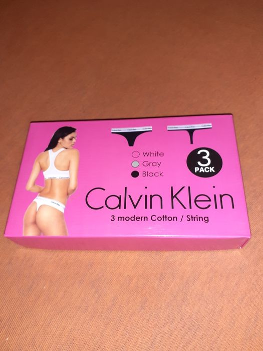 Stringi damskie Calvin Klein 3 pack rozmiar S