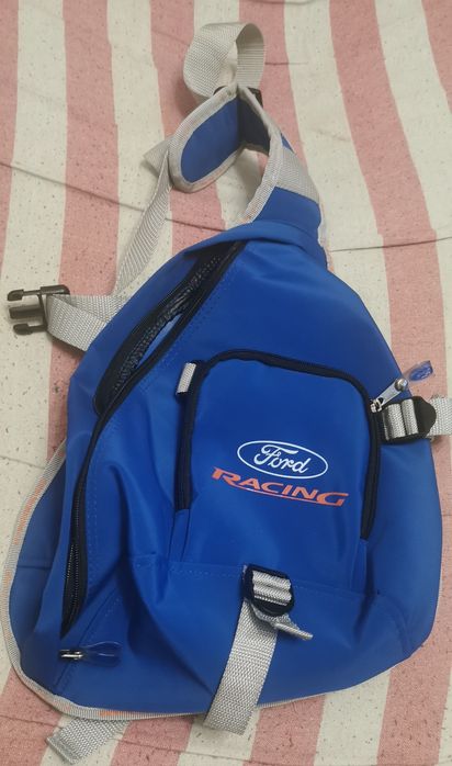 Plecak "Ford Racing" niebieski oldschoolowy