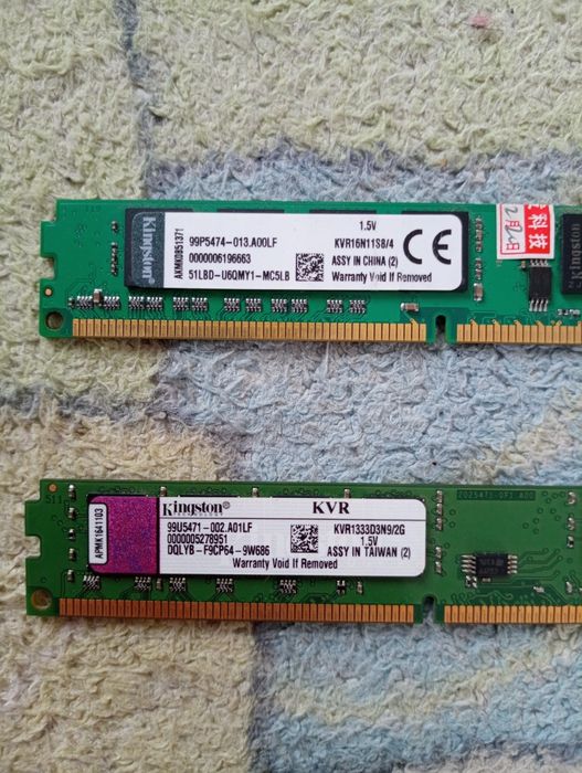 Память ОЗУ DDR3 Kingston 8Gb и 2 Gb