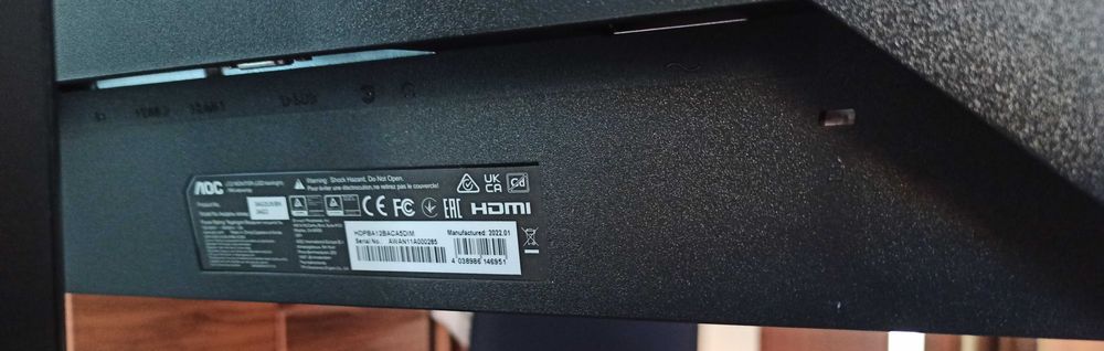 Monitor AOC 24G2U5/BK 23,8" IPS Full HD 75 Hz regulacja wysokości