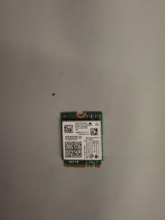 Sprzedam Kartę sieciową WIFI do laptopa LENOVO G70 - 80