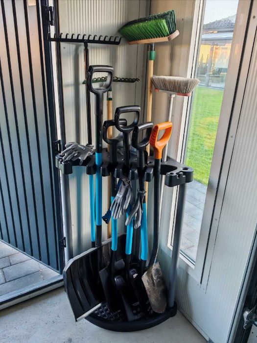Wytrzymały Stojak Na Narzędzia Ogrodowe Narożny Organizer Garaż Ogród