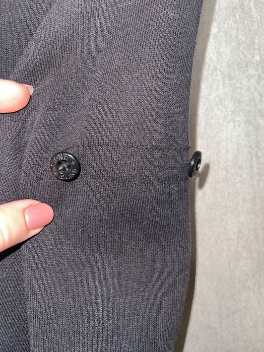 зіп-худі під бренд Stone Island чорного кольору без патча