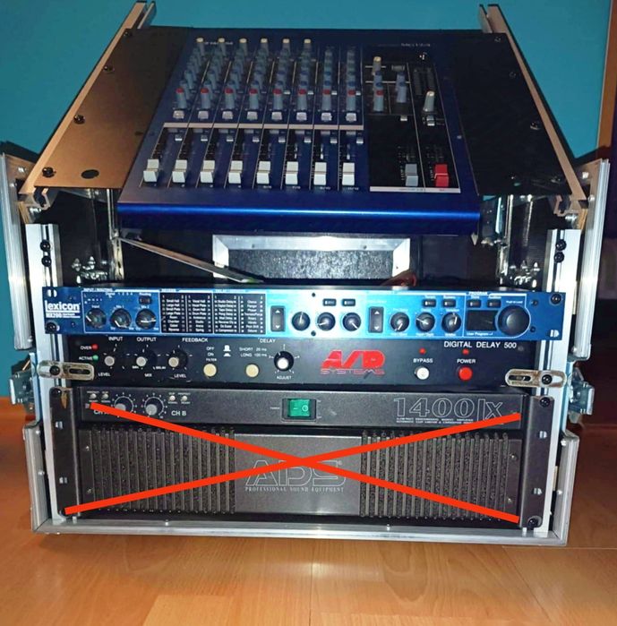 Nagłośnienie estradowe, mikser, RACK,