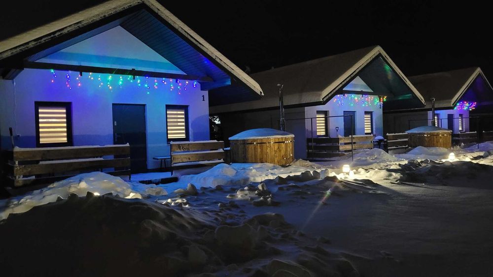 domki całoroczne Sylwester Bieszczady bania jacuzzi noclegi Solina