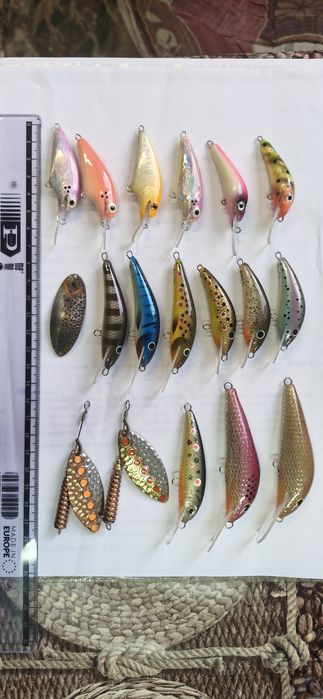 Woblery trociowe pstragowe obrotowki handmade