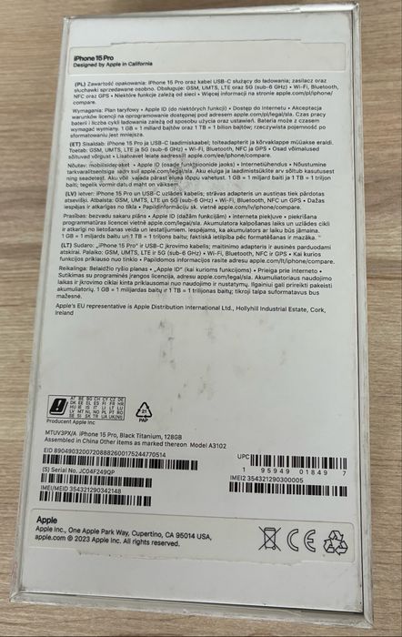 iPhone 15 Pro czarny 128 GB