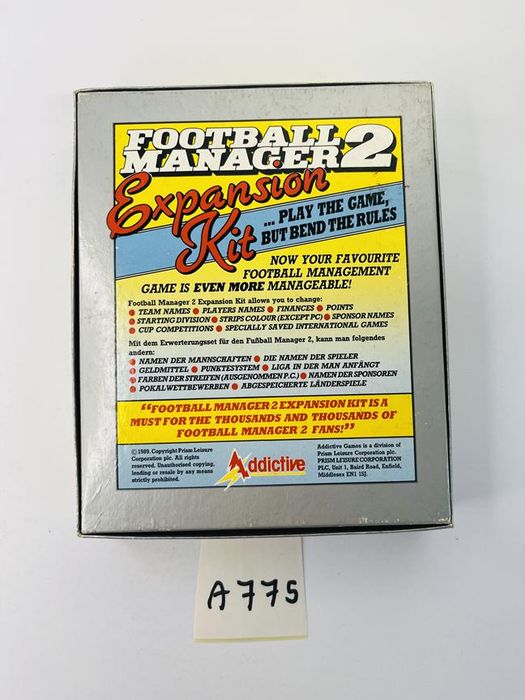 Football Manager 2 Expansion Kit Atari ST