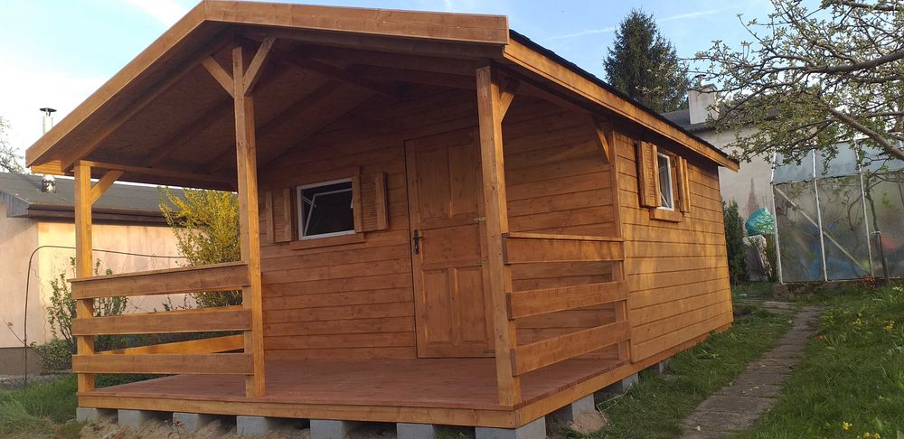 Domek drewniany ogrodowy letniskowy SINNESRO 18mkw