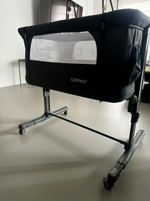 Łóżeczko 3 w 1 z gondolą, turystyczne, 5-st. reg. wysokości, nachylenie 10°   STAN IDEALNY