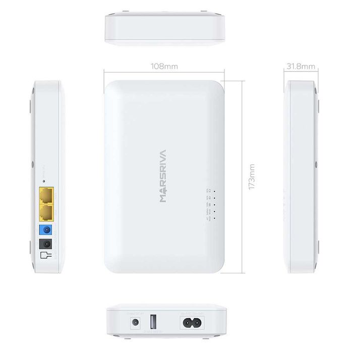 Новый источник 2 А бесперебойник питания (ИБП) Mini UPS Marsriva KP6 Max 20000 мАч