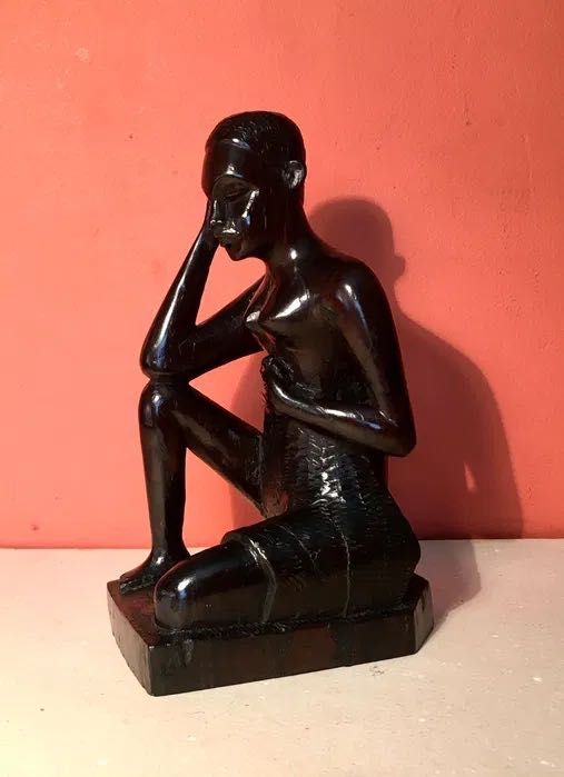 ARTE AFRICANA - anos 60/70 - altura 17 cm/s