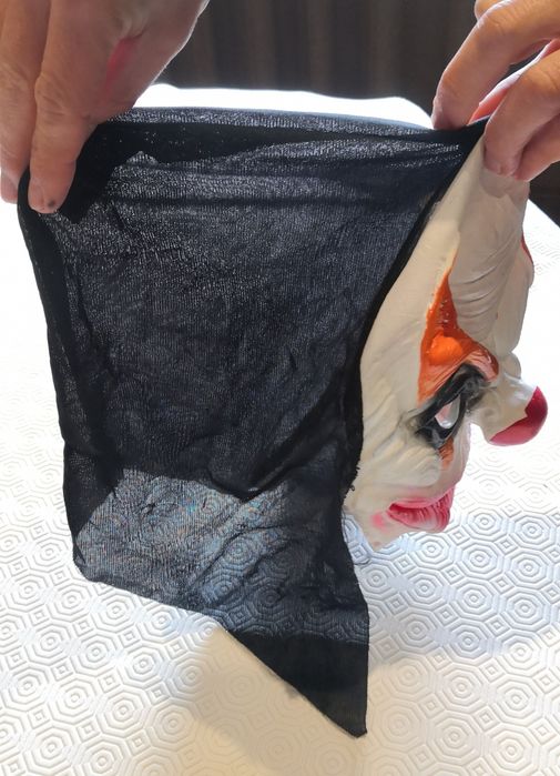 Máscara palhaço Joker + cutelo