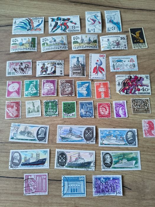 Znaczki pocztowe zagraniczne – mix tematyczny sport, statki, architekt