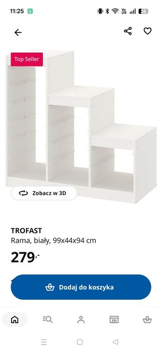 00Trofast z pudełkami i siedziskiem