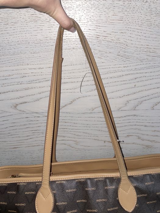 Torebka torba Valentino shopperka na ramię monogram z wadą duża