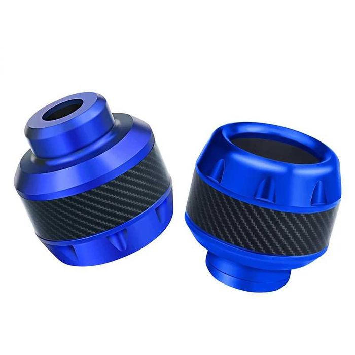 Mini-cogumelos cilíndricos proteção eixos - Par em alumínio e borracha