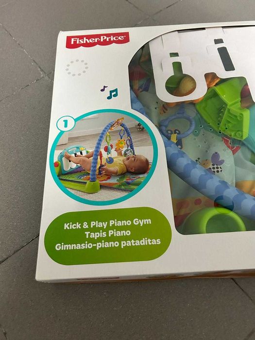 Tapete de Atividades Fisher-Price Kick & Play Piano Gym - Completo na Caixa