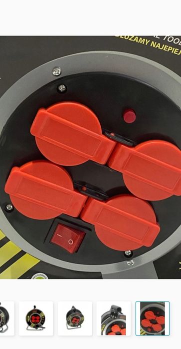 Przedłużacz  50m metalowy bęben mocny 3x2.5 wyprzedaż do wyczerpania