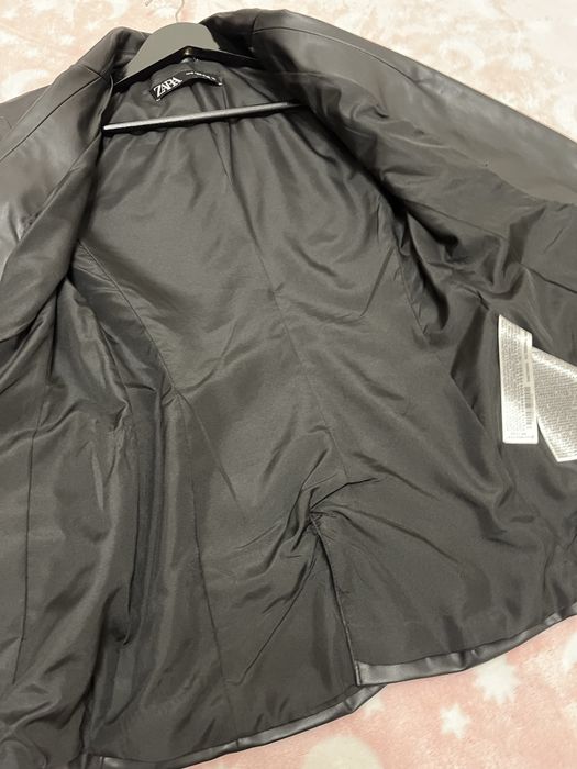 Піджак з еко шкіри Zara розмір xs, 24