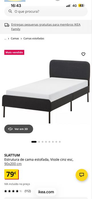 Cama solteiro Ikea