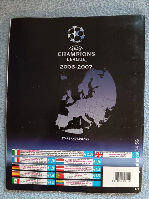 Caderneta de cromos- uefa champions league