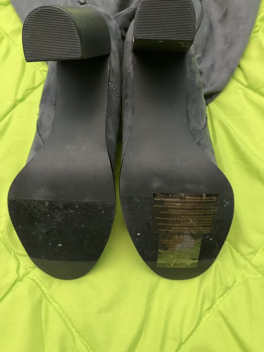 Bota cano longo veludo