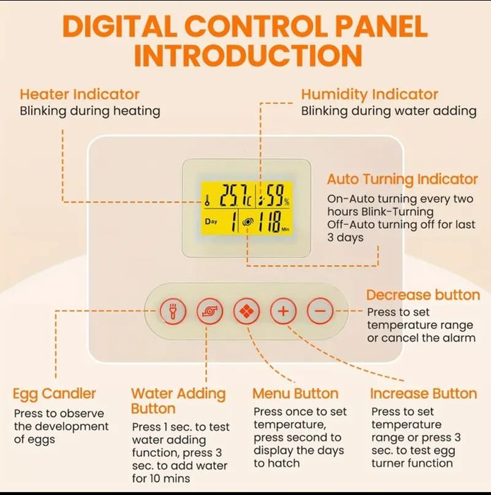 Incubadora / Chocadeira 56 Ovos - Totalmente Automática - Nova