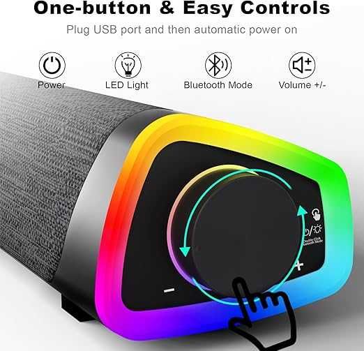 Głośnik Komputerowy Soundbar Soulion R30 Usb Rgb Led 10W