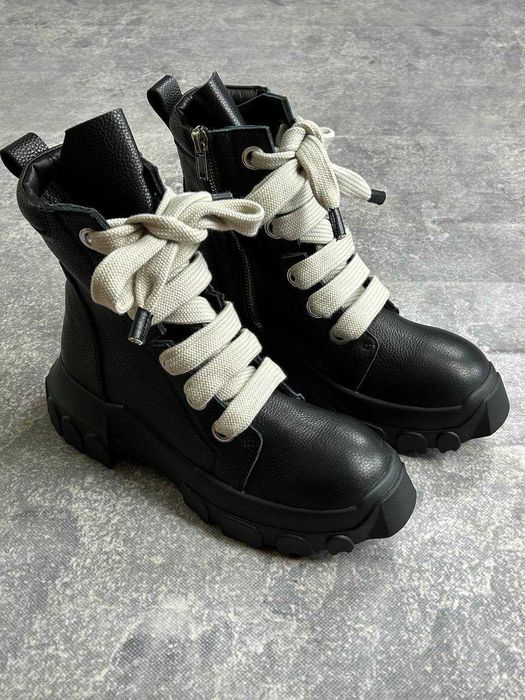 Черевики Rick Owens Bozo Tractor Jumbo Lace Boots боти чорні DRKSHDW