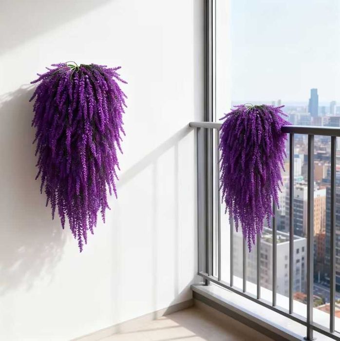 4 SZT 78cm Sztuczne Kwiaty WISTERIA PNĄCZE WRZOSY Bluszcz Wiszące h271