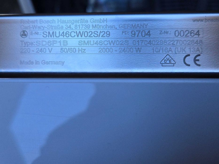 Zmywarka Bosch 60 cm. Pod  blat.Biała. LCD. Biała.LCD.Gwar.Po serwisie