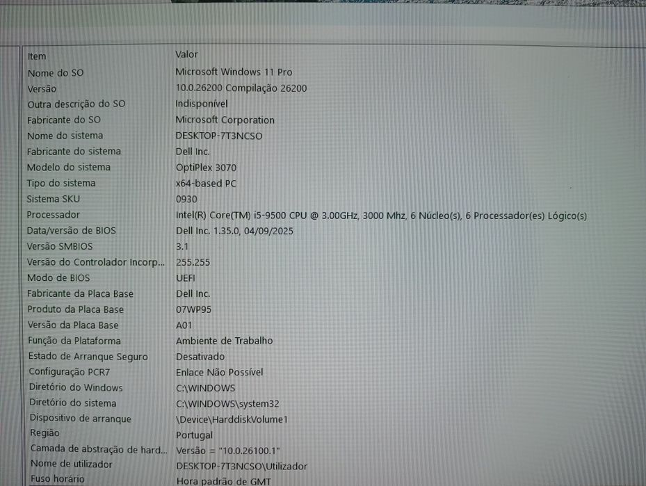 Dell Optiplex 3070 I5-9500 SFF 
-